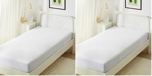 Amazon Basics Zippered Mattress Encasement - Waterproof, Twin (Pack of 2)