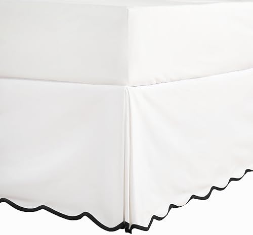 HIG Chic 14'' Full BedSkirts Scallop Edge Pleated Dust Ruffle