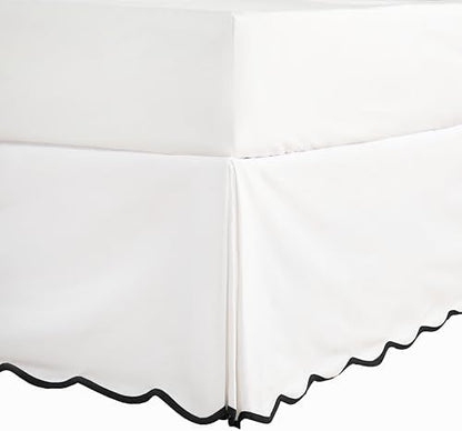 HIG Chic 14'' Full BedSkirts Scallop Edge Pleated Dust Ruffle