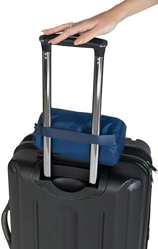 BlueHills Ultra Compact 2 Pack Travel Blanket Pillow Airplane - Navy Blue