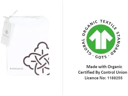 Bioweaves 100% Organic Cotton Breathable Pillow Protectors GOTS Certified with Zipped Closure – Standard, 20” x 26”, 4-Pack