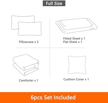6 Pieces Kids Full Size Gaming Comforter Set, Red 3D Game Controller Bed in a Bag with Sheets, All Season Gamer Bedding Room Decor for Boys Girls Teens Full54