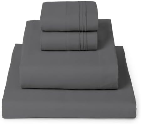 Mellanni Iconic 4-Piece, Ultra Soft Sheet Set (Queen, Gray)