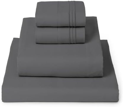 Mellanni Iconic 4-Piece, Ultra Soft Sheet Set (Queen, Gray)