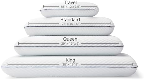 WEEKENDER Gel Memory Foam Pillow - Standard Size - 2-Pack - Medium Firm Feel - Neck & Shoulder Support - For Back & Side Sleepers - Home, Hotel, & Hospital Essentials