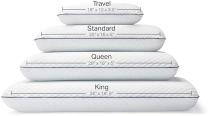 Weekender Cooling Gel Memory Foam Pillows for Sleeping – Queen Size, Set of 2, Ventilated Cooling Pillows for Side & Back Sleepers, Neck & Shoulder Support, Medium Firm, Washable Cover