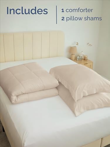 Queen Comforter Set - Wheat Bedding for All Seasons - Soft 3 Piece Bed Set