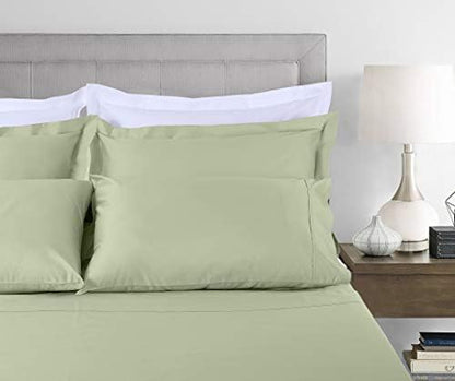 Threadmill 500 Thread Count Cotton Twin XL Sheet Set, Sateen, Sage, 3-Piece