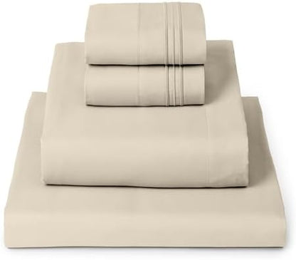Mellanni Iconic 4-Piece, Ultra Soft Sheet Set (Full, Beige)