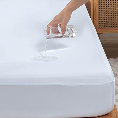 Kingnex Waterproof Split Cal King Mattress Protector for Adjustable Bed