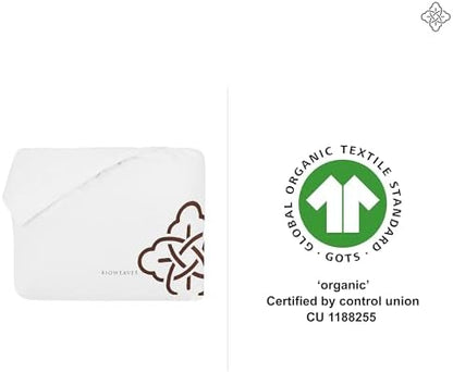 Bioweaves 100% Organic Cotton Mattress Pad Cover, GOTS Certified Cooling 300 GSM Quilted Fitted Mattress Topper & Protector with Soft Cotton Wadding - White, 20 Inch Deep Pocket, Twin