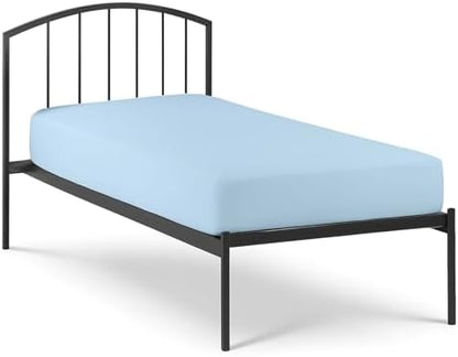 1 PC Cot Size 28" x 75" Fitted Sheet Only, 100% Egyptian Cotton, Light Blue