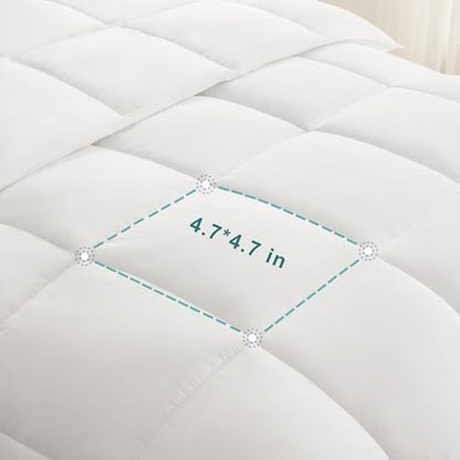 ACCURATEX Duvet Insert Queen Comforter, Cotton Shell, 400GSM Filling