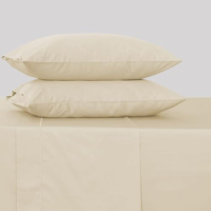 Feather & Stitch 100% Cotton Sateen 500 TC Cal King Size Bed Sheet Set