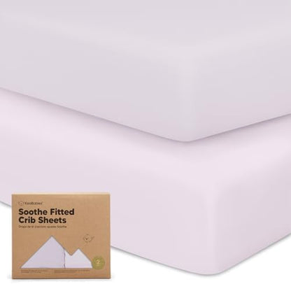KeaBabies 2pk Organic Cotton Crib Sheets for Boys Girls 52x28, Thistle