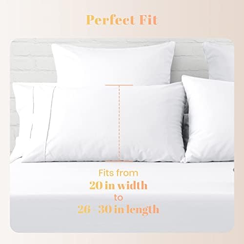 800 Series King Pillow Cases Set of 2, Sateen, White