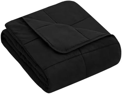 yescool Weighted Throw Blanket 5lbs, 36" x 48", Black