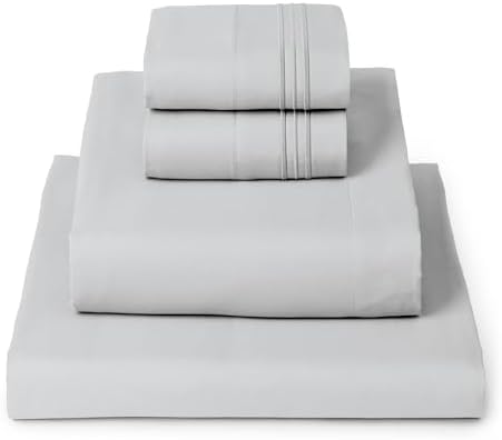 Mellanni Iconic 4-Piece, Ultra Soft Sheet Set (Queen, Light Gray)