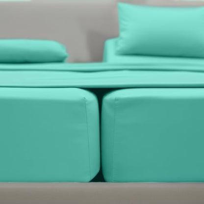 Elegant Comfort Luxury 5-Piece Bed Sheet Set - Luxury Bedding 1500 Premium Hotel Quality Microfiber, Wrinkle Resistant Cool and Breathable, Easy Elastic Fitted, Split King, Paradise Teal