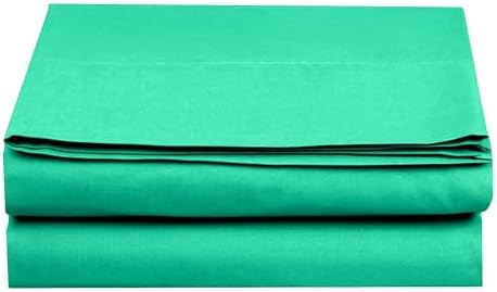 Elegant Comfort Premium Hotel Quality 1-Piece Flat Sheet, Luxury and Softest 1500 Premium Hotel Quality Microfiber Bedding Flat Sheet, Wrinkle-Free, Stain-Resistant, Twin/Twin XL, Paradise Teal