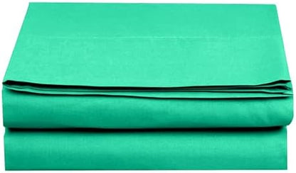 Elegant Comfort Premium Hotel Quality 1-Piece Flat Sheet, Luxury and Softest 1500 Premium Hotel Quality Microfiber Bedding Flat Sheet, Wrinkle-Free, Stain-Resistant, Twin/Twin XL, Paradise Teal