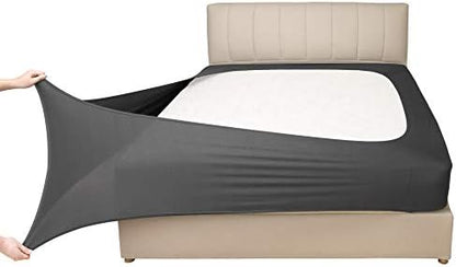 Mrs Awesome Stretch Jersey Box Spring Cover Queen/Queen XL, Dark Gray