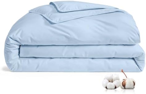 FAUNNA 100% Cotton Duvet Cover Dust Mite Bed Bug Comforter Protector, Queen