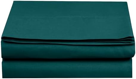 Elegant Comfort Premium Hotel Quality 1-Piece Flat Sheet, Luxury and Softest 1500 Premium Hotel Quality Microfiber Bedding Flat Sheet, Wrinkle-Free, Stain-Resistant, Twin/Twin XL, Marine Teal
