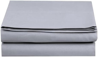 Elegant Comfort Premium Hotel Quality 1-Piece Flat Sheet, Luxury and Softest 1500 Premium Hotel Quality Microfiber Bedding Flat Sheet, Wrinkle-Free, Stain-Resistant, California King, Silver