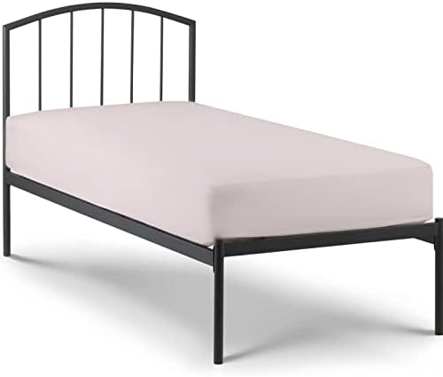 1 PC Cot Size 33" x 75" Fitted Sheet Only, 100% Egyptian Cotton, Blush Pink