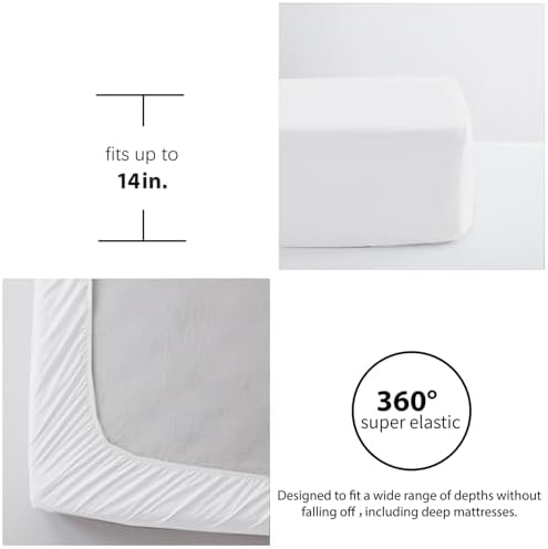 Zzlpp Full Size Comforter Sets 7 Piece, White Bed in a Bag Full Bedding Set
