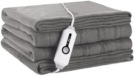 Electric Heated Blanket Full Size 72"x84" - Ash Grey