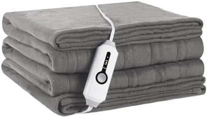 Electric Heated Blanket Full Size 72"x84" - Ash Grey