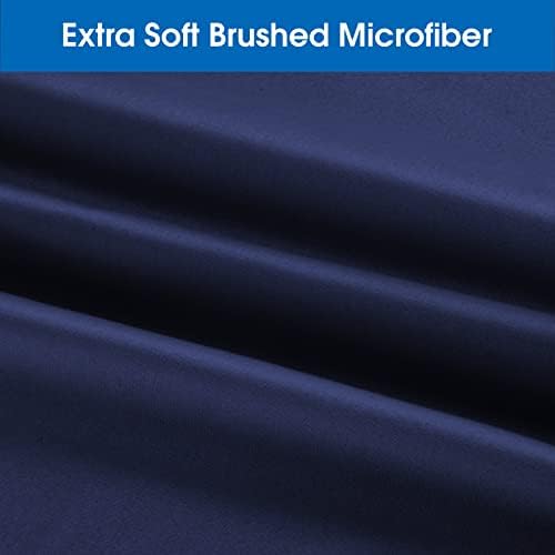 HOMEIDEAS Bed Sheets Set Extra Soft Brushed Microfiber 1800 Bedding Sheets - Deep Pocket, Wrinkle & Fade Free - 4 Piece(Full,Navy Blue)