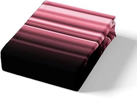 Feelyou Abstract Ombre Bed Sheets Kids Teens Pink and Black Bedding Set Room Decor 3Pcs King Size