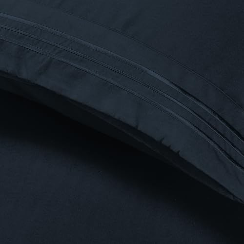 Elegant Comfort Luxury 4-Piece Bed Sheet Set - Luxury Bedding 1500 Premium Hotel Quality Microfiber, Wrinkle Resistant Cool & Breathable, Easy Elastic Fitted, Twin/Twin XL, Black