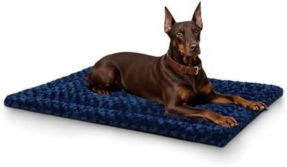 Exsnugy Washable Dog Bed Mat Large Size Fluffy Pet Crate Pad 48x30 XXL