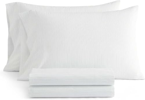 Martha Stewart - King Size Sheet Set with Fitted Sheet & Pillowcases