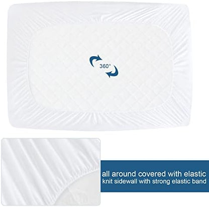 Twin Size Mattress Protector Waterproof,Absorbent Fitted Sheet