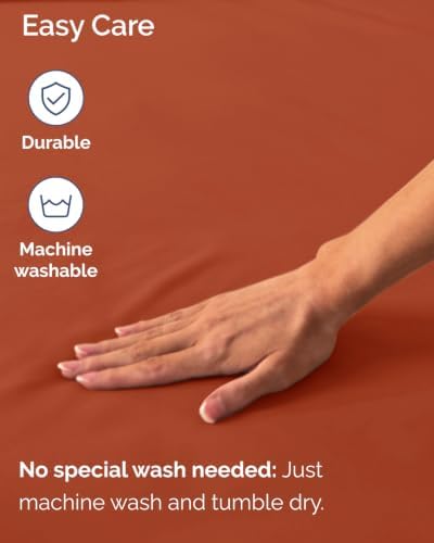 CGK Linens 2 Pack Extra Deep Twin XL Fitted Sheets - Terracotta
