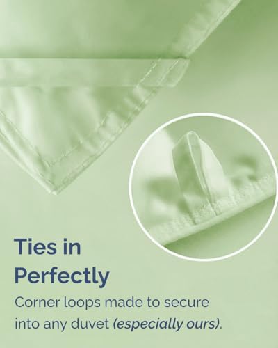 Twin Comforter Set - 5 Piece Bed in a Bag Twin Size - Light Sage Green