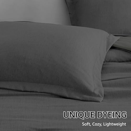Monbix Oversized King Comforter Set 7 Pieces Dark Grey Bed in a Bag