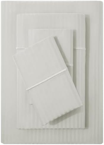Feather & Stitch 100% Cotton Sateen 500 TC Split King Size Bed Sheet Set