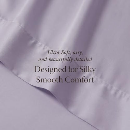 Threadmill 400TC Egyptian Cotton Twin XL Sheet Set, Sateen, Lilac, 3-Piece