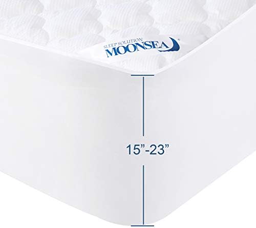 Twin XL Air Mattress Topper, Mattress Topper Twin XL Mattress Pad, Super Soft Breathable and Noiseless Down Alternative Fiber Pillow Top Mattress Pad (15-23'' Deep Pocket)