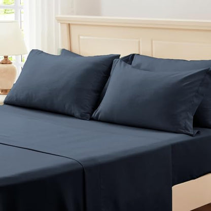 Anluoer Queen Comforter Set 7 Piece, Ruffle Bed in a Bag Queen Bedding Sets