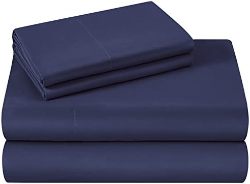 HOMEIDEAS Bed Sheets Set Extra Soft Brushed Microfiber 1800 Bedding Sheets - Deep Pocket, Wrinkle & Fade Free - 4 Piece(Full,Navy Blue)