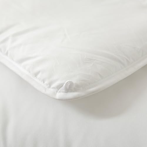 Dorrin Nessin Down Alternative Super Cal King 120x98 Comforter All Season Duvet Insert-Ultra Soft Double Brushed Microfiber Quilt Cover with 8 Corner Tabs (Super King, White)