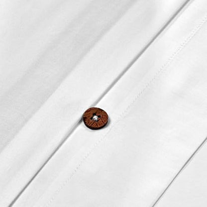 BIOWEAVES 100% Organic Cotton Banded King Duvet Cover Set, 300 Thread Count Sateen Weave GOTS Certified Comforter Cover with Buttoned Closure and 2 Pillow Shams – White & Sand, 104x90 inches