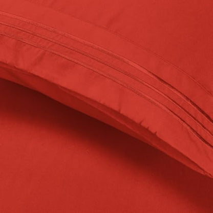Elegant Comfort Luxury 4-Piece Bed Sheet Set - Luxury Bedding 1500 Premium Hotel Quality Microfiber, Wrinkle Resistant Cool & Breathable, Easy Elastic Fitted, Full, Rust Orange